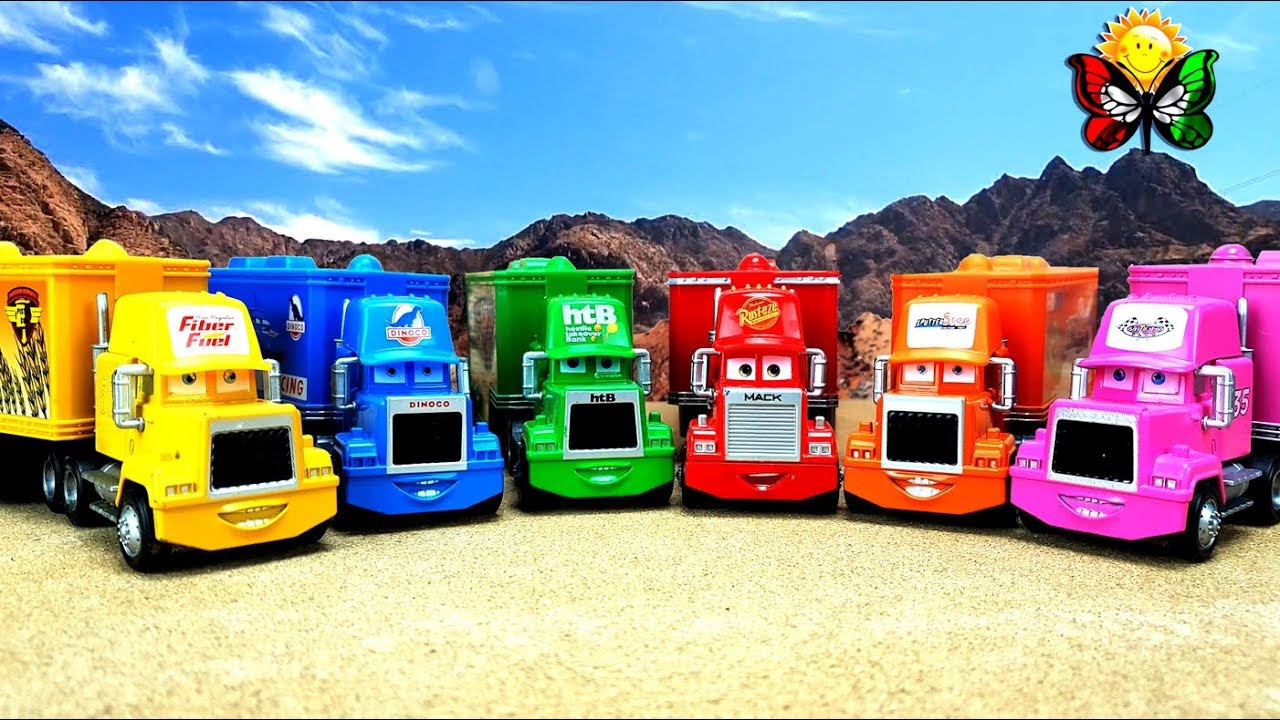 ناقلات متعددة الألوان -Mack Surprise Vans - MINI CARS 3. تعلم الألوان