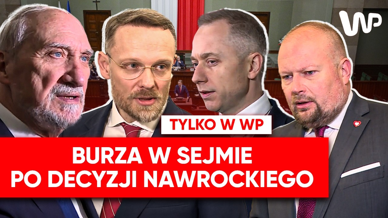 Nerwowo na korytarzu Sejmowym. Macierewicz do dziennikarzy: Prezydent jest władcą Polski