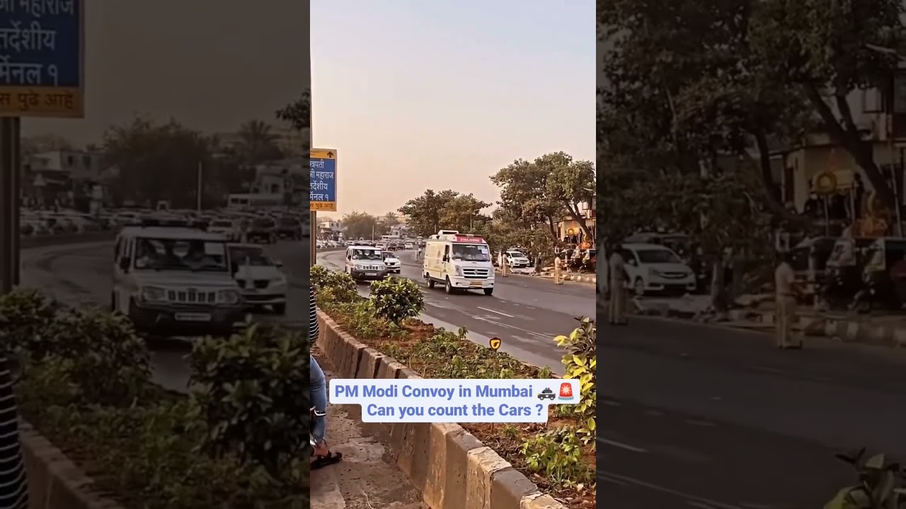 PM Modi Convoy In Mumbai..🚨||#Anfravlogs #narendramodi #convoy #security #mumbai #modi #shorts #yt