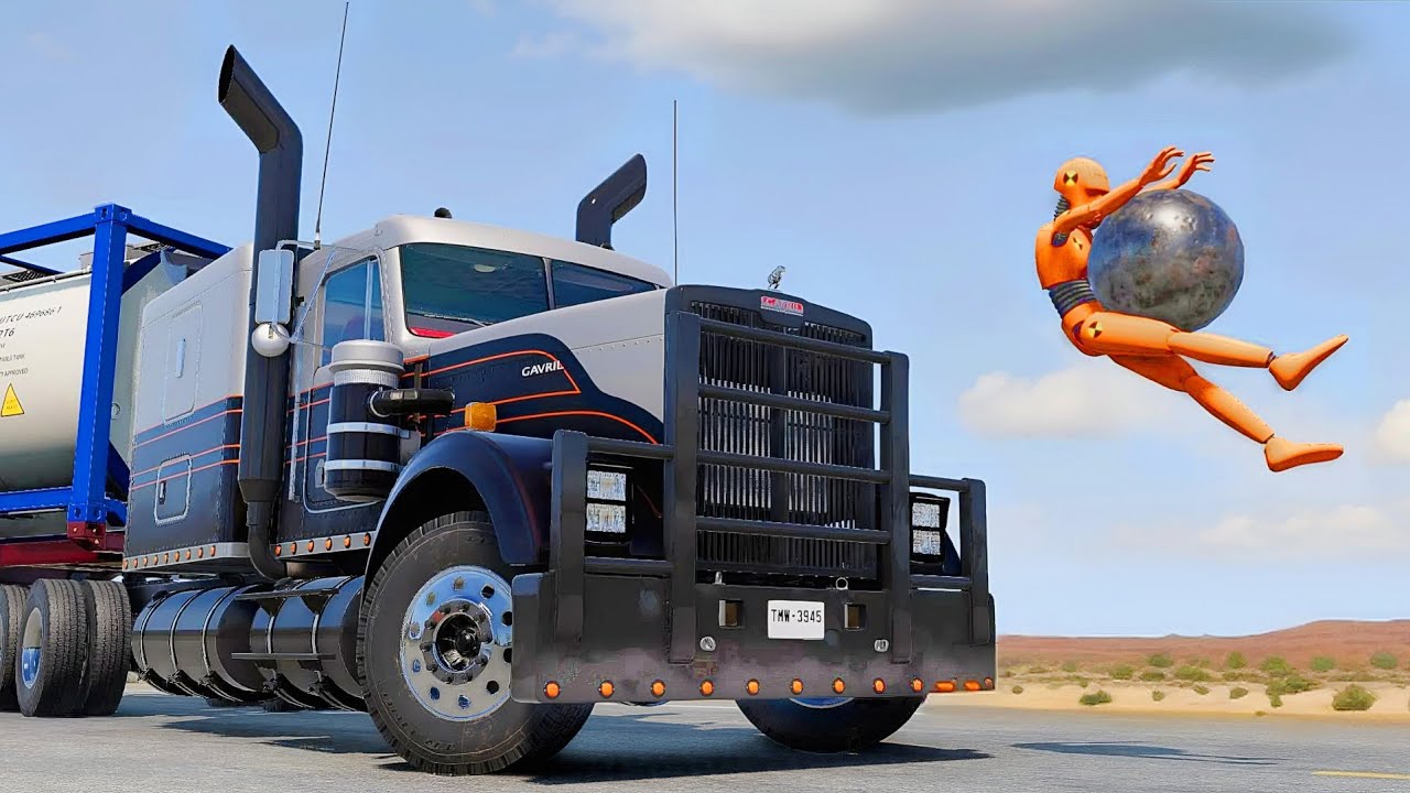 Truck Escape from Road Bandits | BeamNG Drive Action