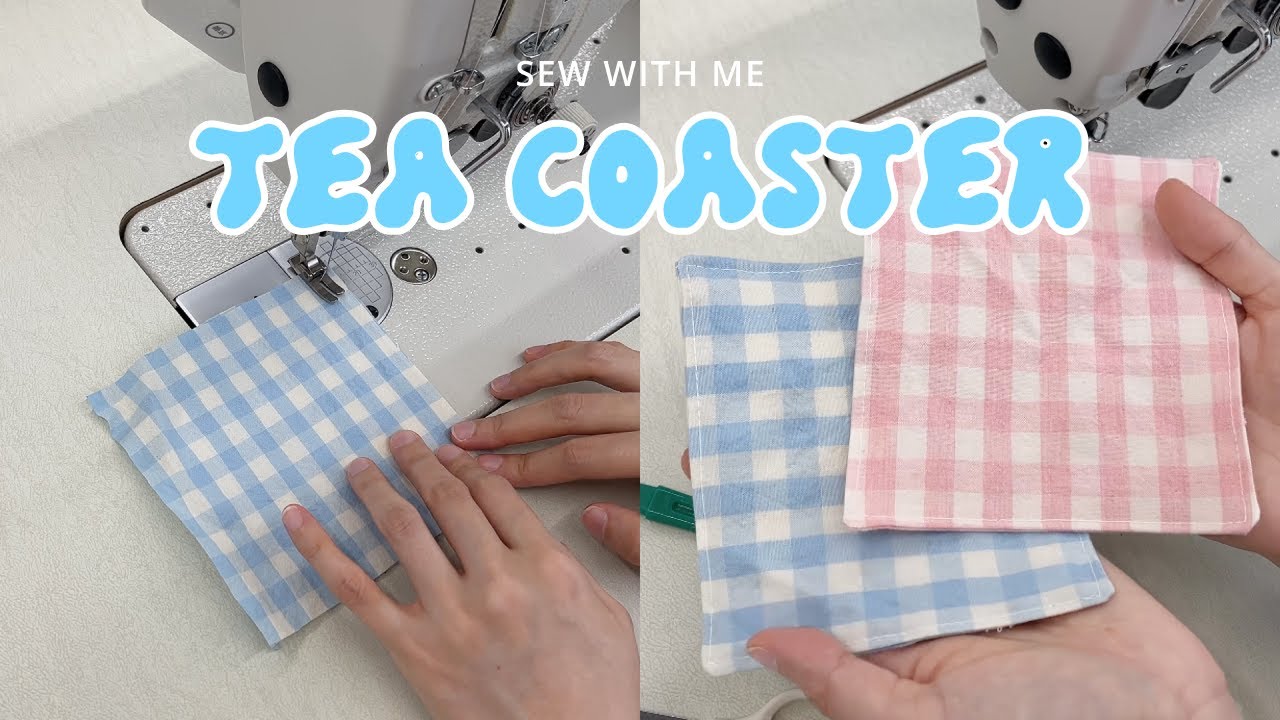 Easy Tea Coaster DIY Using Fabric Scraps 🧵 Sew With Me #sewing #sewingtutorial #티코스터만들기