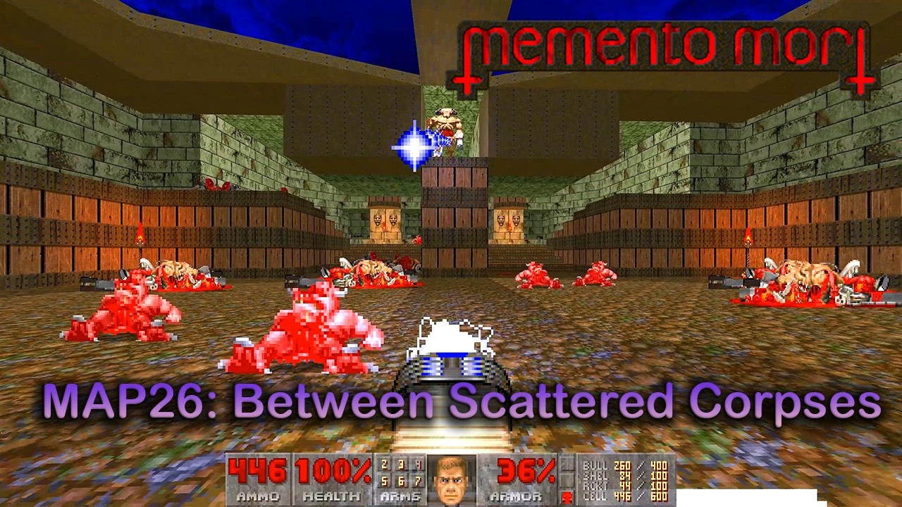 Doom II: Memento Mori | MAP26: Between Scattered Corpses | 100% Playthrough