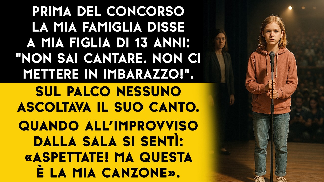 La famiglia rideva di mia figlia di 13 anni... finché non è salita al microfono