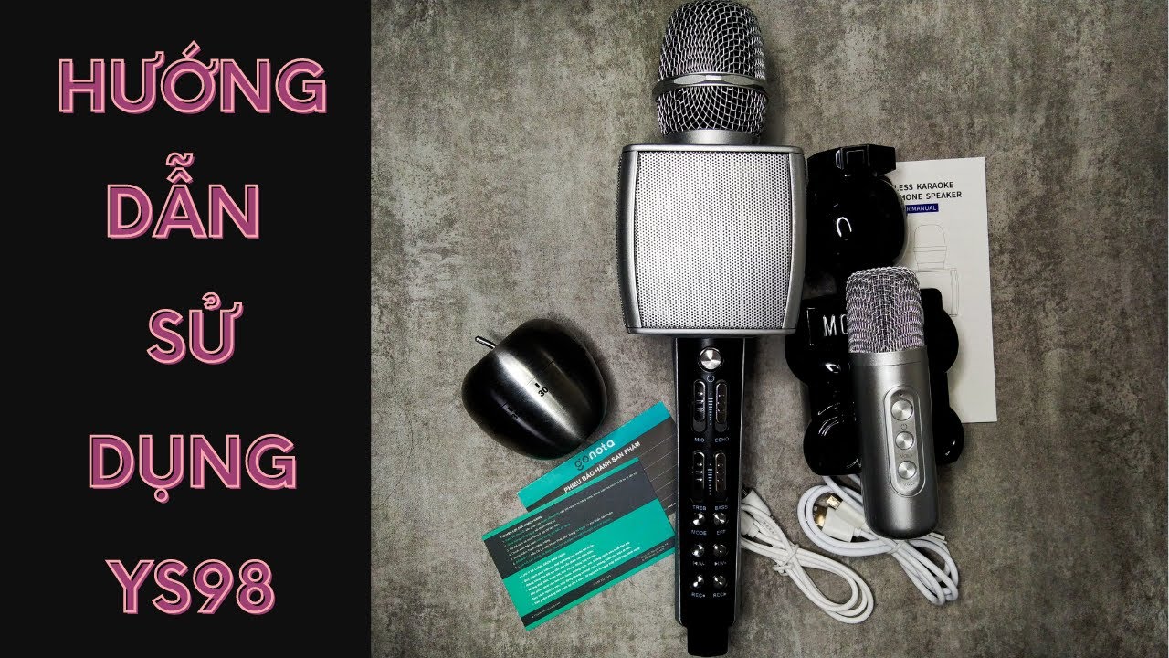 Hướng dẫn sử dụng micro karaoke bluetooth ys98 | GONOTA