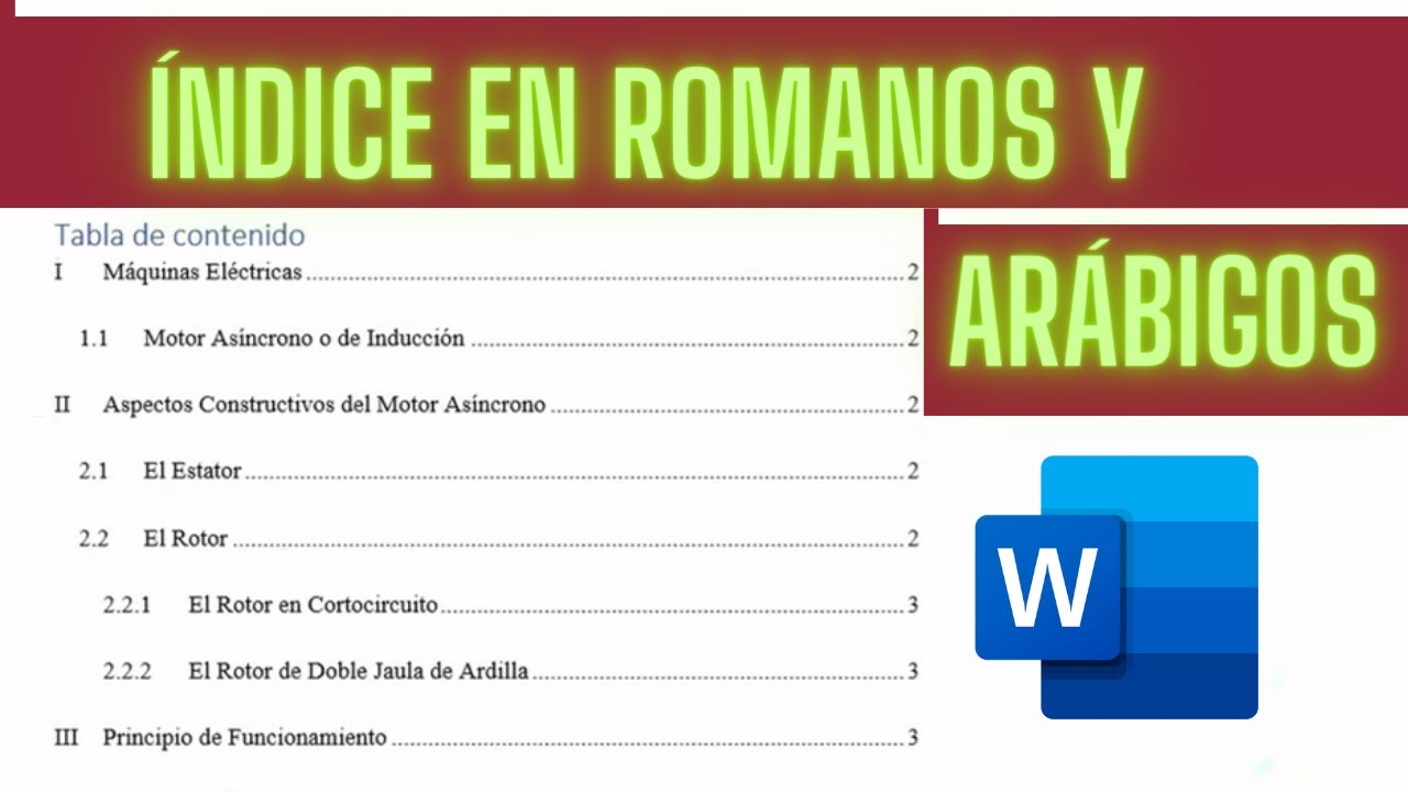 ✅ ÍNDICE CON NÚMEROS ROMANOS Y ARÁBIGOS EN WORD (NORMAS APA)