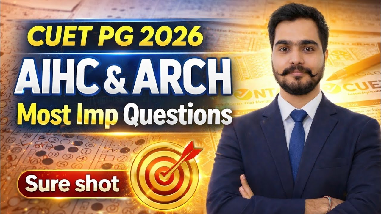 Cuet Pg 2026। Aihc & Arch। Most Imp Questions। Imp MCQ। Free Classes। Ancient History। Aihc PYQ ।