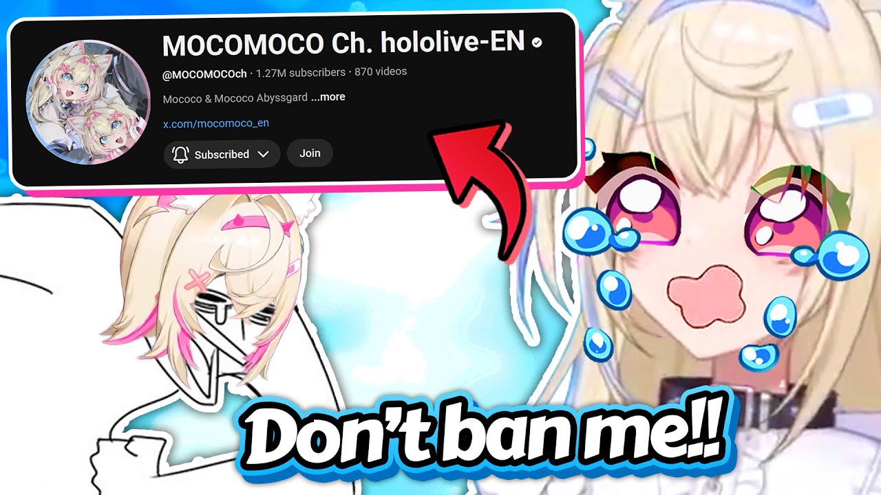Fuwawa got banned from her own channel... it's called MOCOMOCO channel now... it's BAUver...