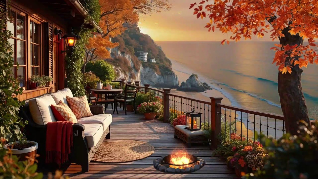 Seaside Coffee Vibes 🌊☕ | Relaxing Lofi Café Ambience ☕ Lofi Hip Hop Mix to relax - chill - study