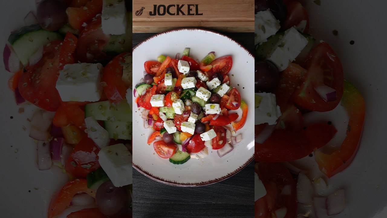 griechischer Bauernsalat🥗 #salat #schnellerezepte #griechischek&uuml;che