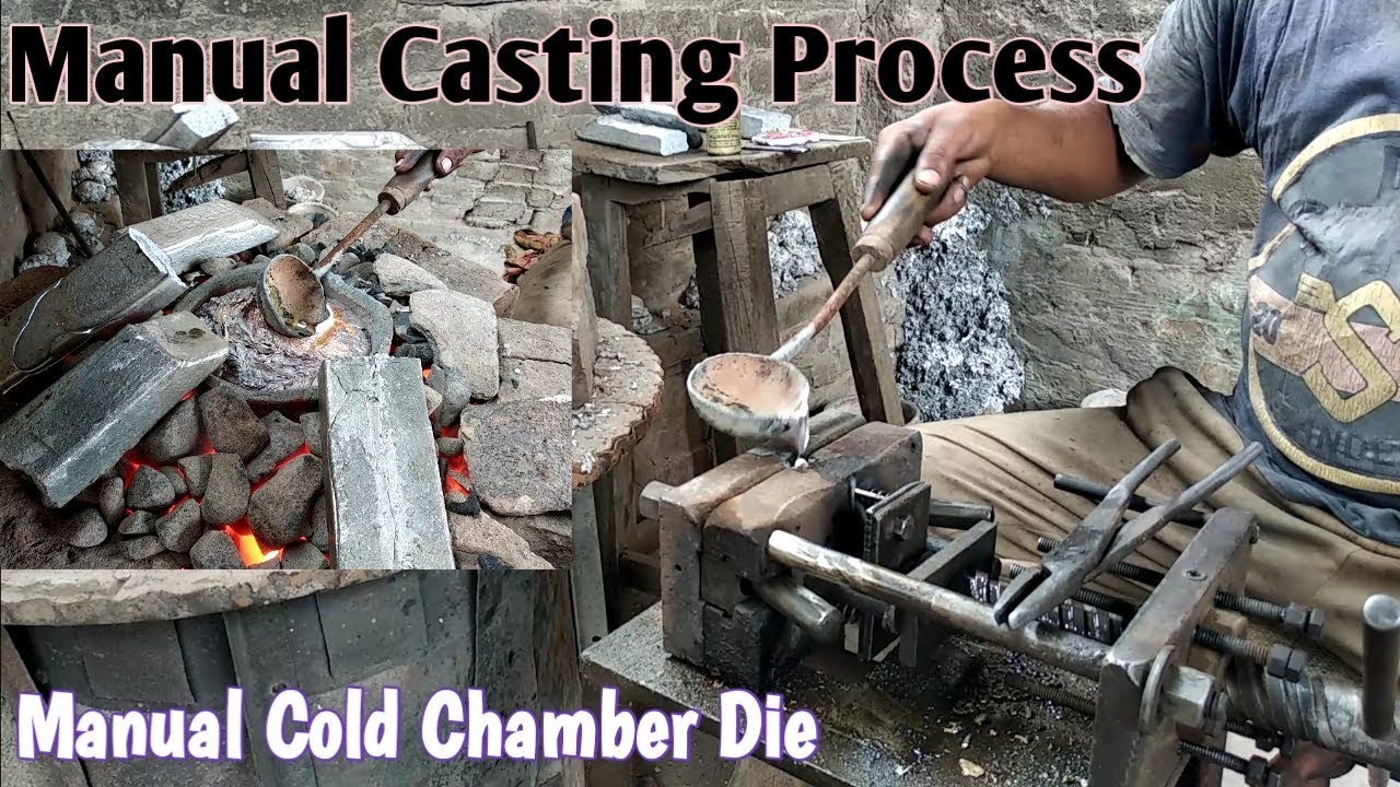 Gravity/Manual Casting Process || Casting of Lock Part || Cold Chamber Die