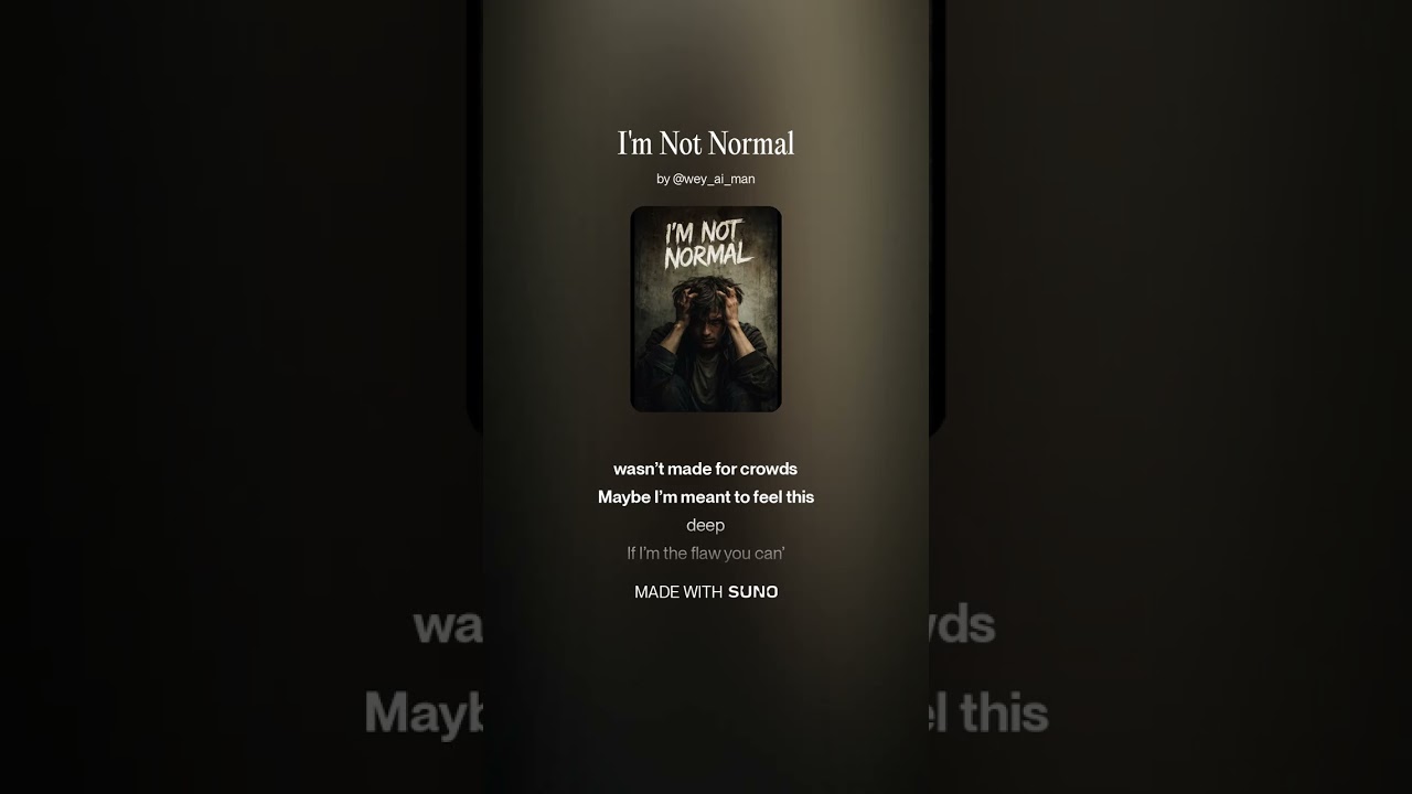 I’m Not Normal | Emotional Alternative Rock | Raw Indie Anthem