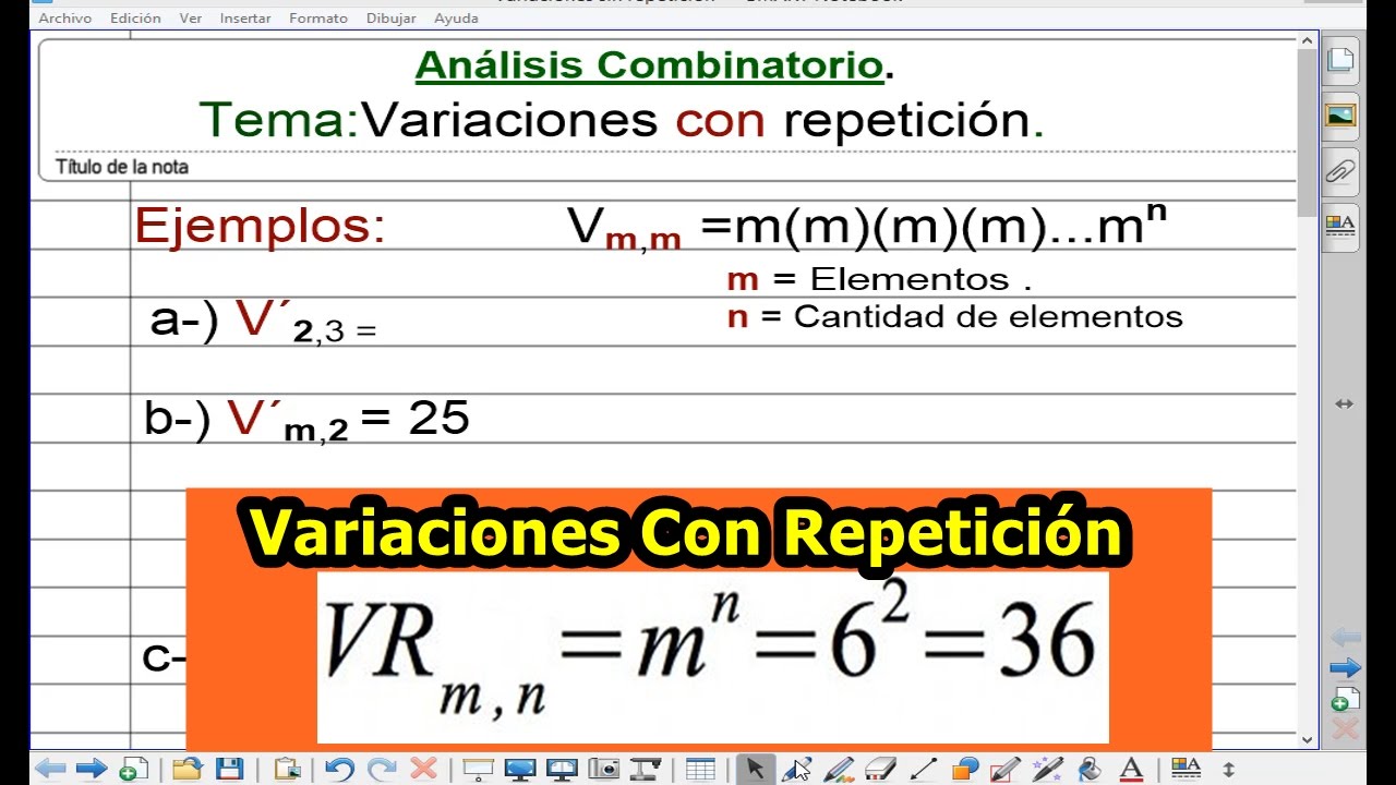 Variaciones Con Repetición.