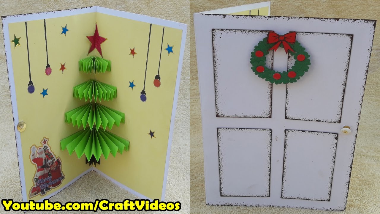 How to make 3D Christmas Pop Up Card | Christmas Cards For Kids