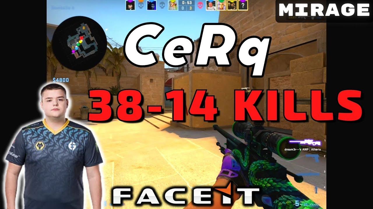 CSGO POV Evil Geniuses CeRq (38-14) Mirage 𝙒𝙞𝙣 (16-10) / Faceit 20.11.22