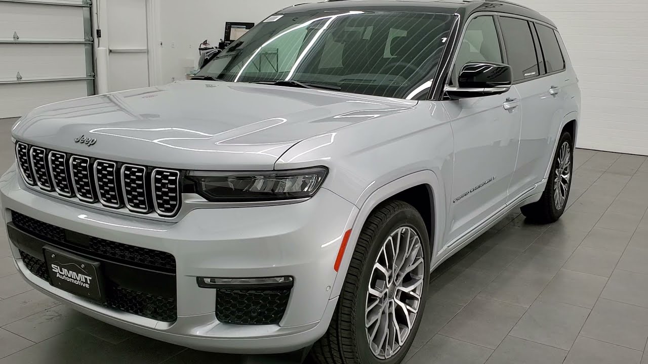 2021 JEEP GRAND CHEROKEE L FISRT LOOK WALK AROUND REVIEW SUMMIT RESERVE ZYNITH SILVER