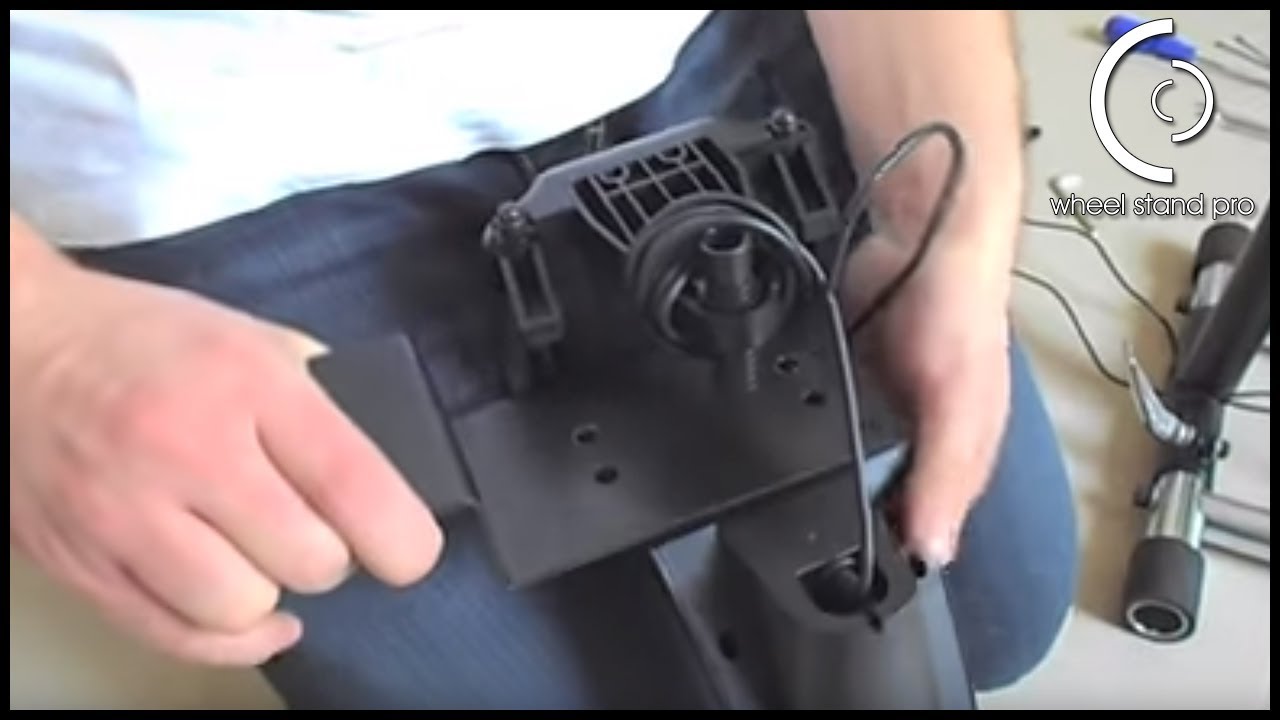 Wheel Stand Pro set up with Logitech G27 Racing Wheel (pedals and gear shifter)
