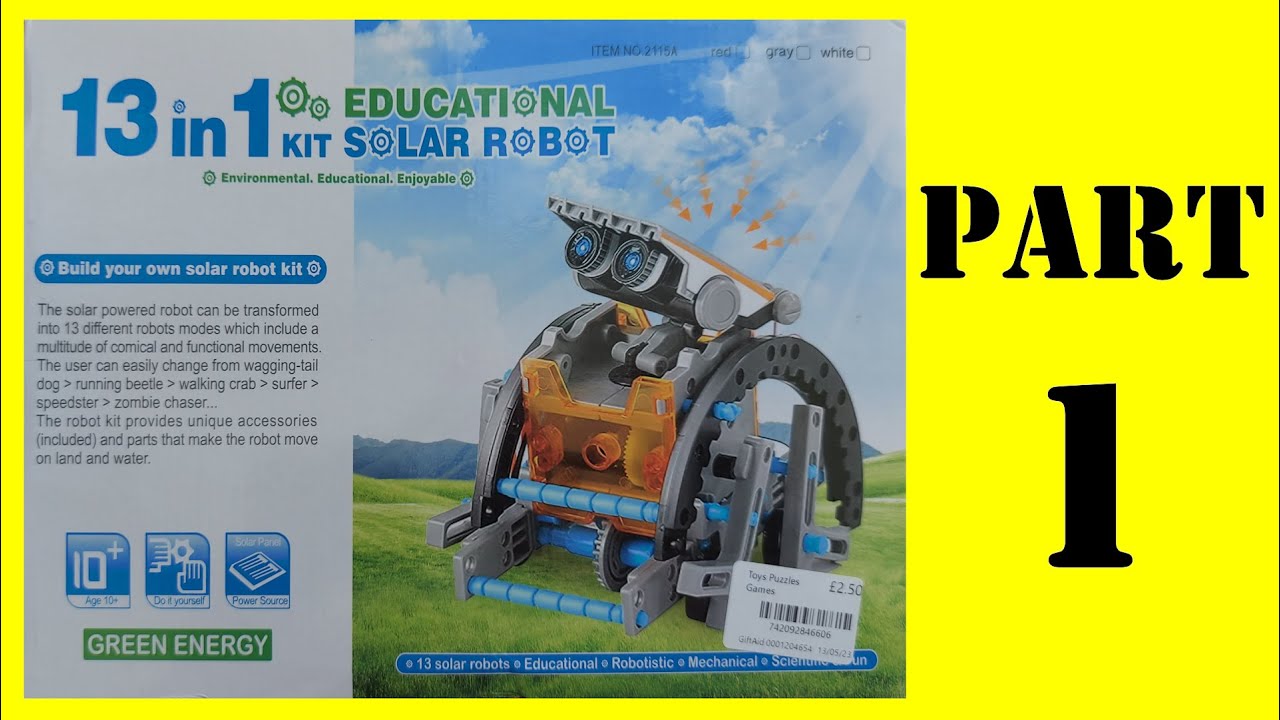 13 in 1 Solar Robot Kit PART 1 Motor and gearbox