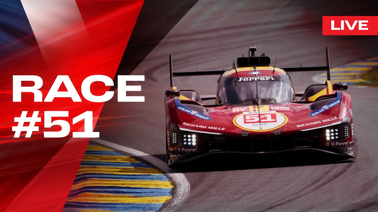 LIVE LE MANS 24 RACE Onboard car #51 | Ferrari Hypercar -  Part 1