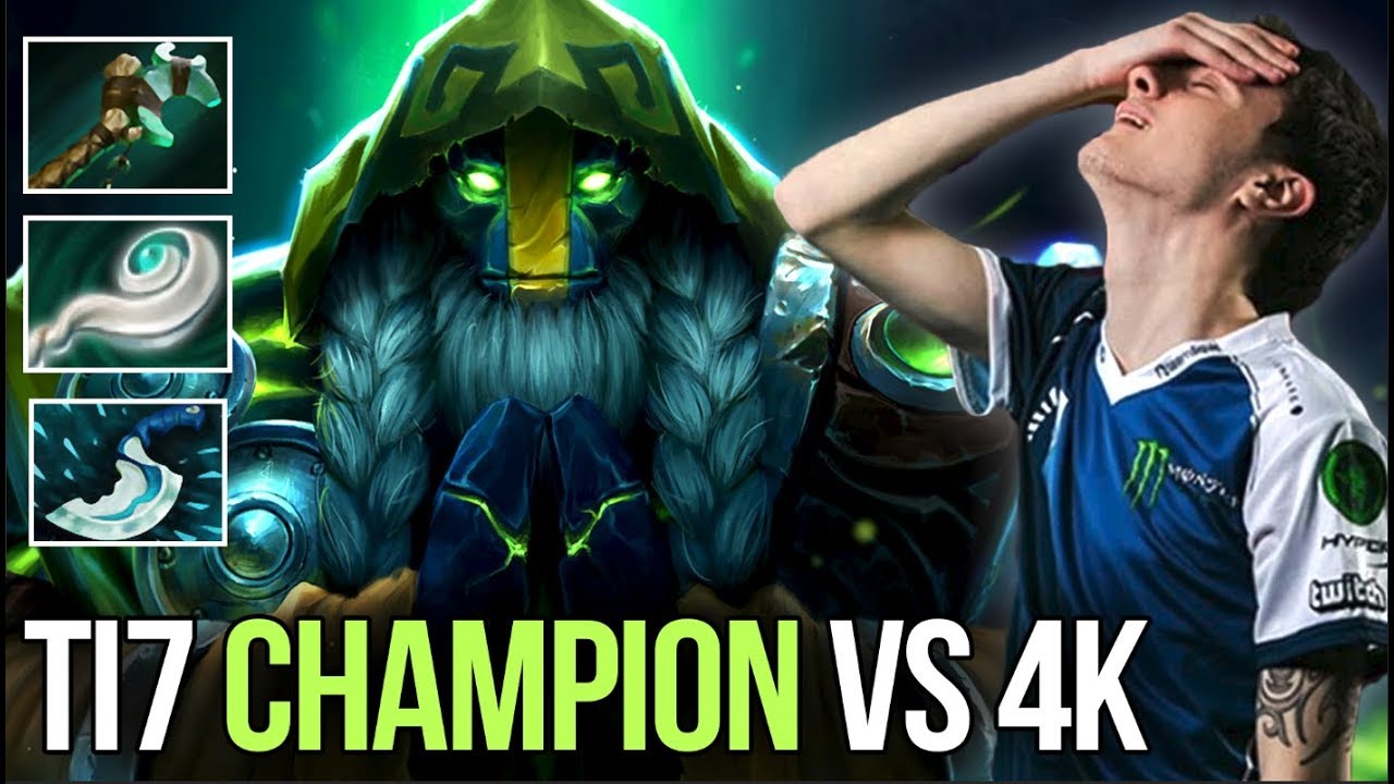 Miracle- TI7 Champion First Match Party vs 4k - EPIC Earth Spirit Dota 2