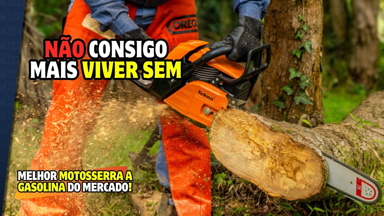Melhor Motosserra A Gasolina Profissional 2026 | Essa me Surpreendeu!!!