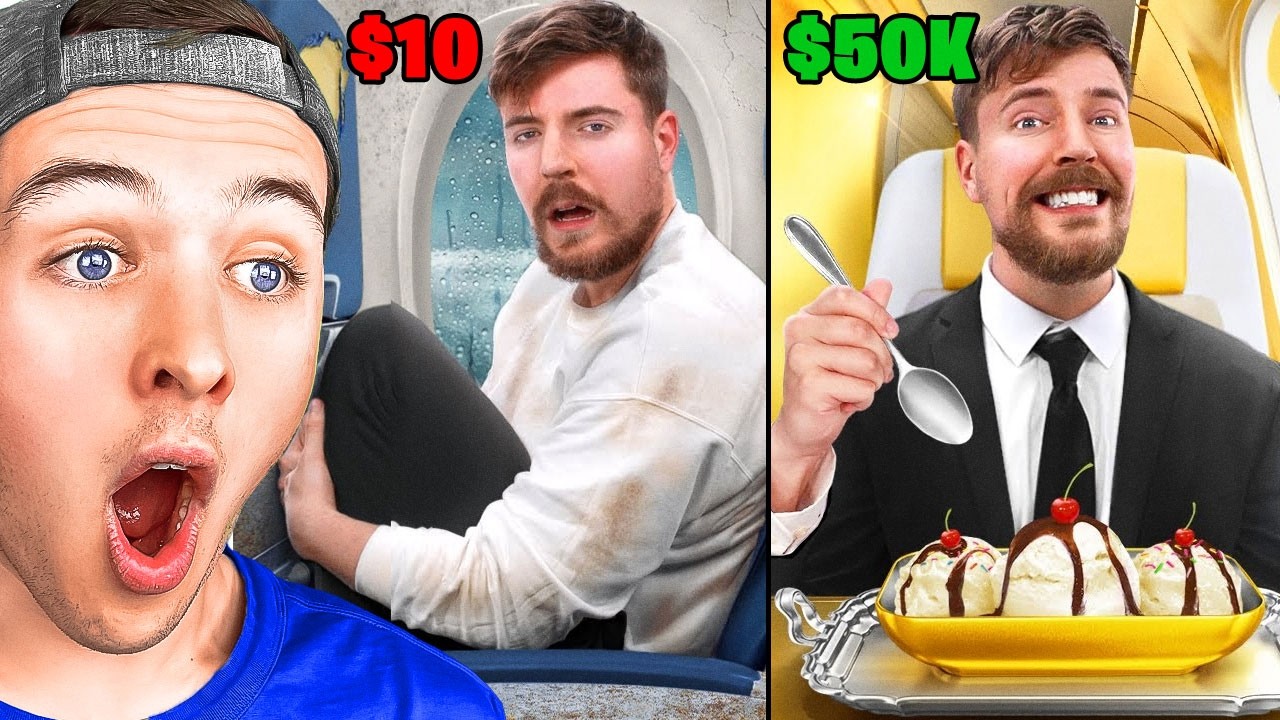BECKBROS React To MR BEAST CHEAP vs EXPENSIVE AIRPLANES!