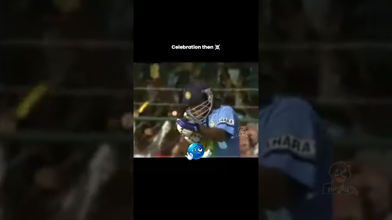 Celebration now🤡 VS Celebration then☠️ #virat #dhoni #viral #shorts #cricket #ipl #cricketlover #fyp
