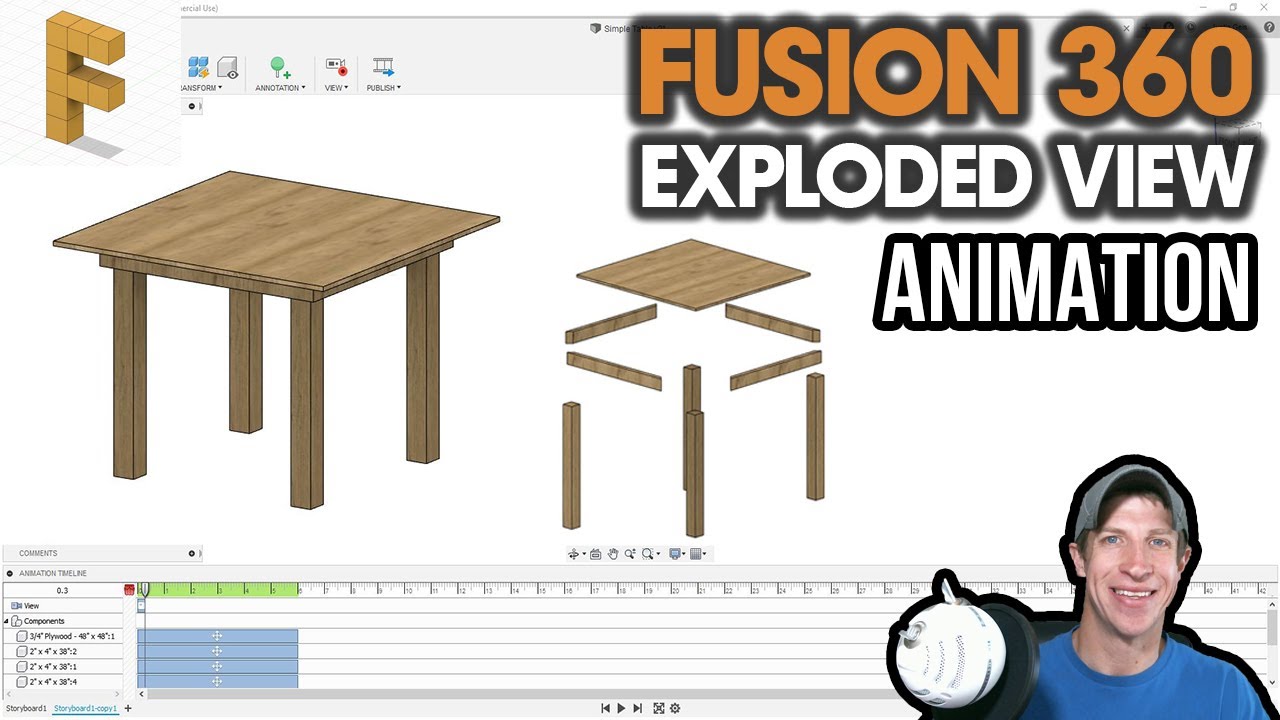 Creating an EXPLODED VIEW ANIMATION in Fusion 360