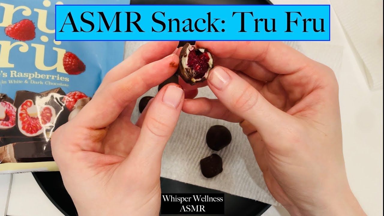 ASMR | Woman Gently Eats Chocolate Covered Raspberries | Whisper Wellness ASMR [Snack Series]