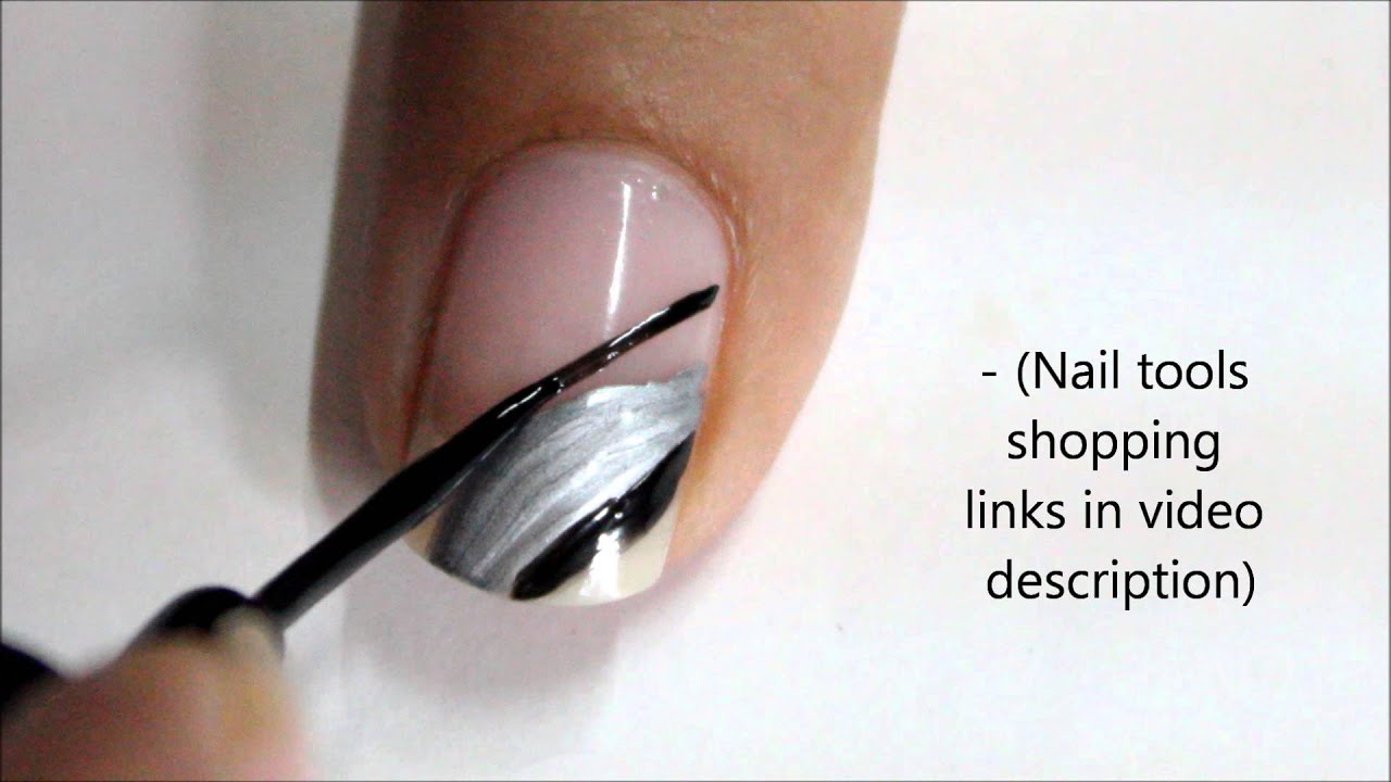 Abstract French Tip Manicure! Easy Nail Art Designs