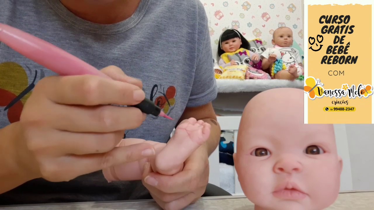 Curso Grátis de Bebê Reborn - Aula 3 - Manchinhas de Frio, Corados e Dobrinhas