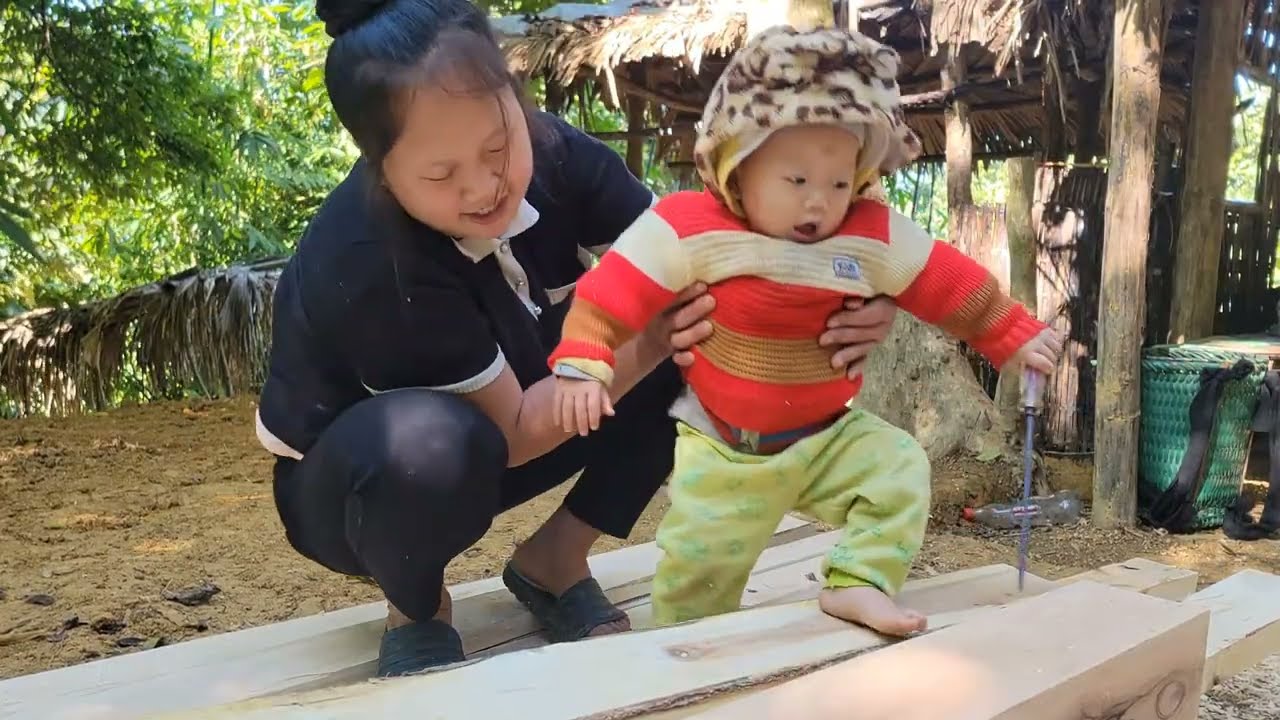 Let's look back at the time when mom and baby built their new home,harvest,farm life | Đặng Thị Thủy