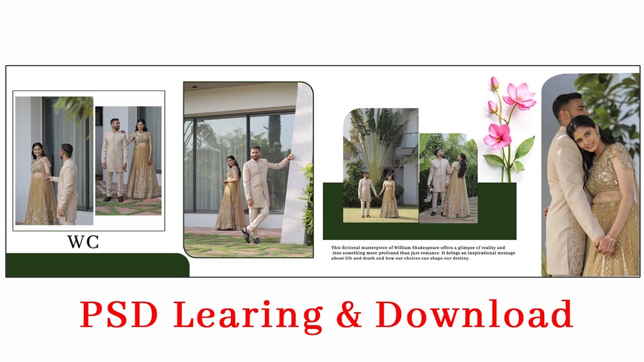 Wedding Couple Album PSD Design | Photoshop Creative Layout