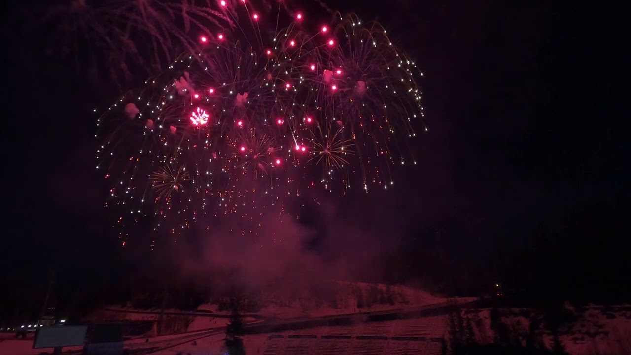 Salpausselän kisat ilotulitus 22.3.2025 lahtelainen Pyroten Oy