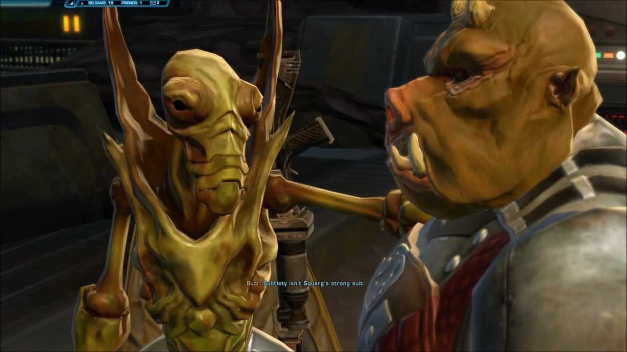 Star Wars: TOR Cutscenes - Gamorrean vs. Geonosian