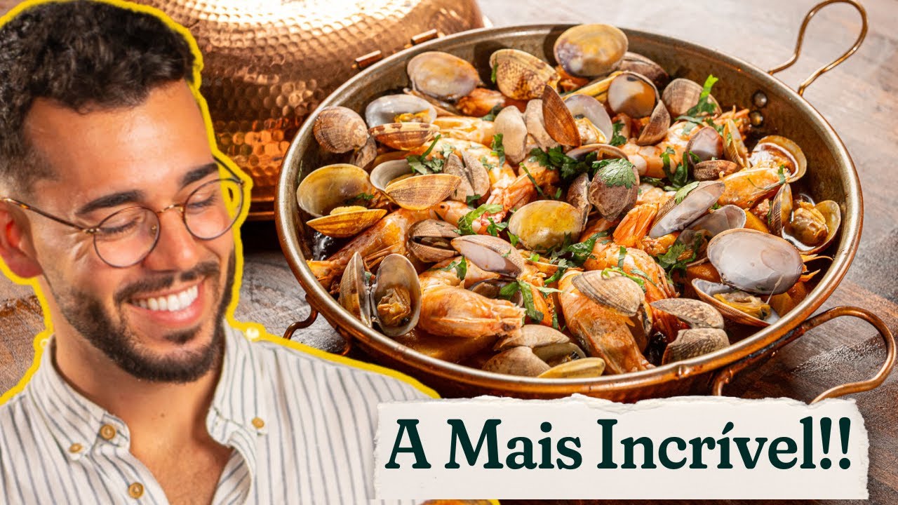 Cataplana de Carne e Mariscos! A Melhor que Comi.