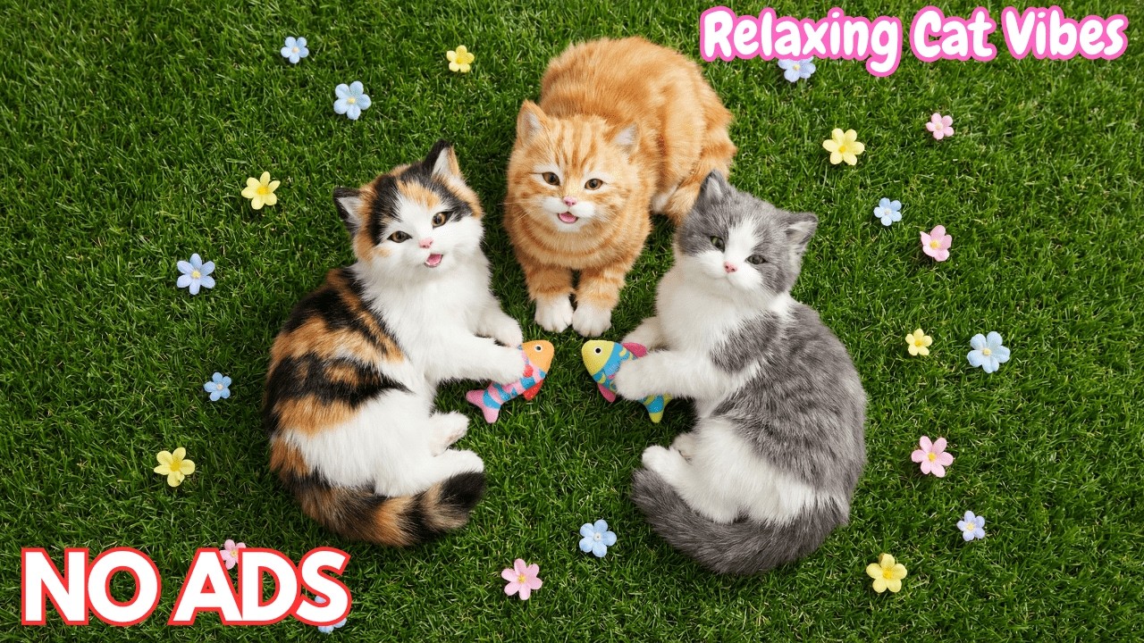 12 часов успокаивающей музыки для кошек 🐾 Спокойная музыка, глубокое расслабление, мирные кошки 💙