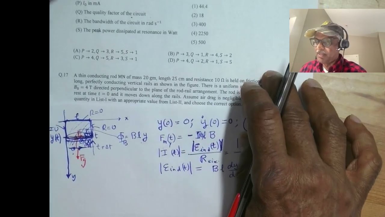 2023 IIT JEE Physics Paper 1 Q17: Motional EMF Induced by a Changing Magnetic Flux