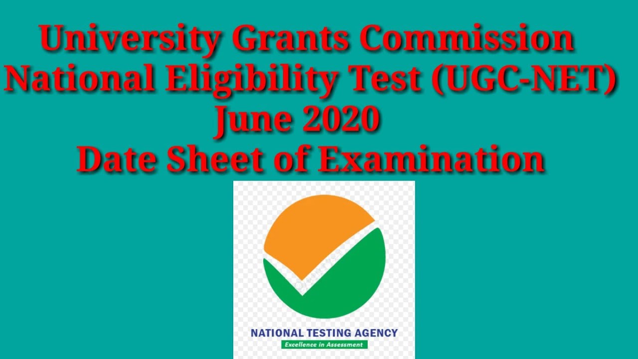 National Eligibility Test (UGC-NET) || Date Sheet of Examination 2020