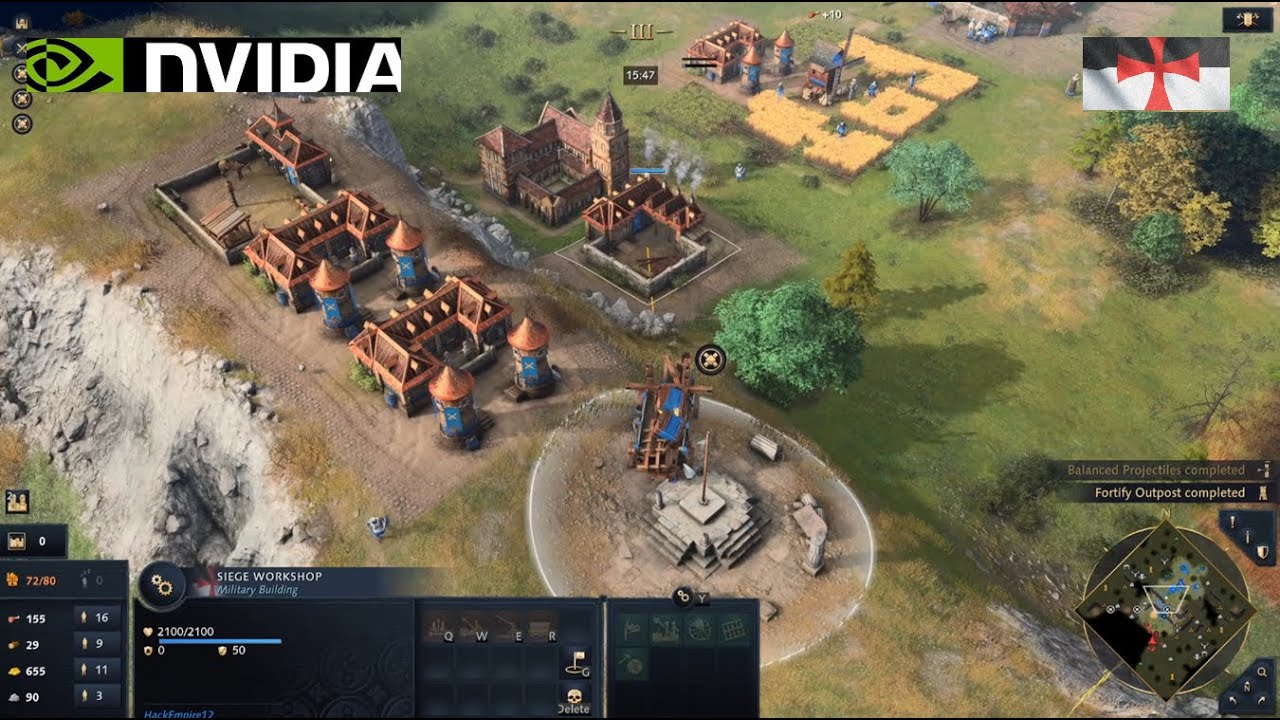 Age of Empires 4 - 1v1 Knights templar vs Rus Fast Win | Multiplayer Gameplay