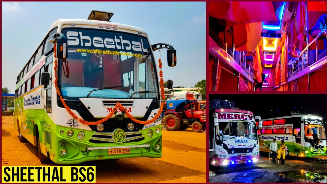 MUMBAI TO MANGALORE BUS JOURNEY | SHEETHAL TRAVELS BS6 BUS 🚌 | CABIN RIDE | #Ash2travel