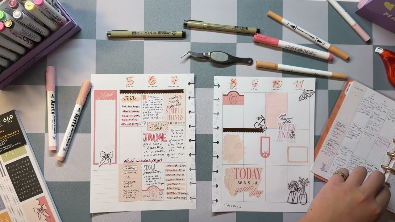 Cozy After the Pen Happy Planner Spread 🎀 | Week 2 January 2026