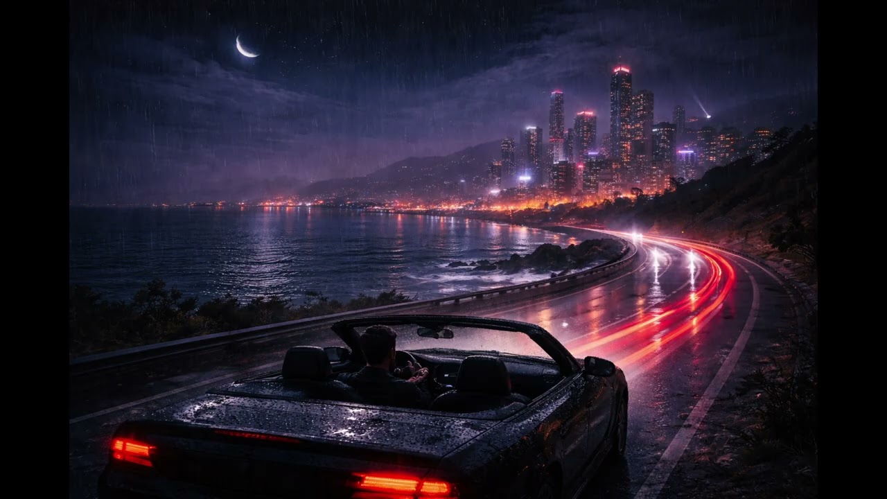 Night Drive na Chuva Neon