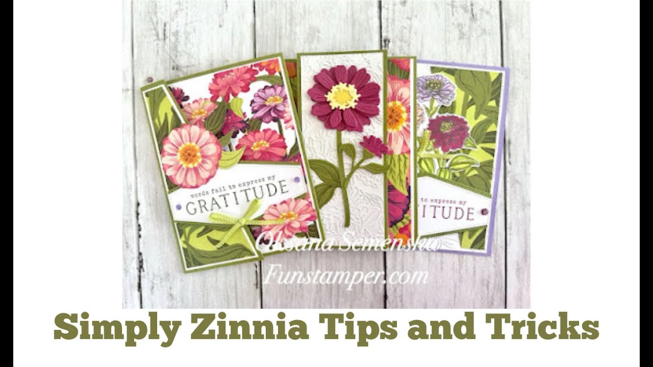 Simply Zinnia - 2 Fun Fold Cards plus Tips and Tricks!