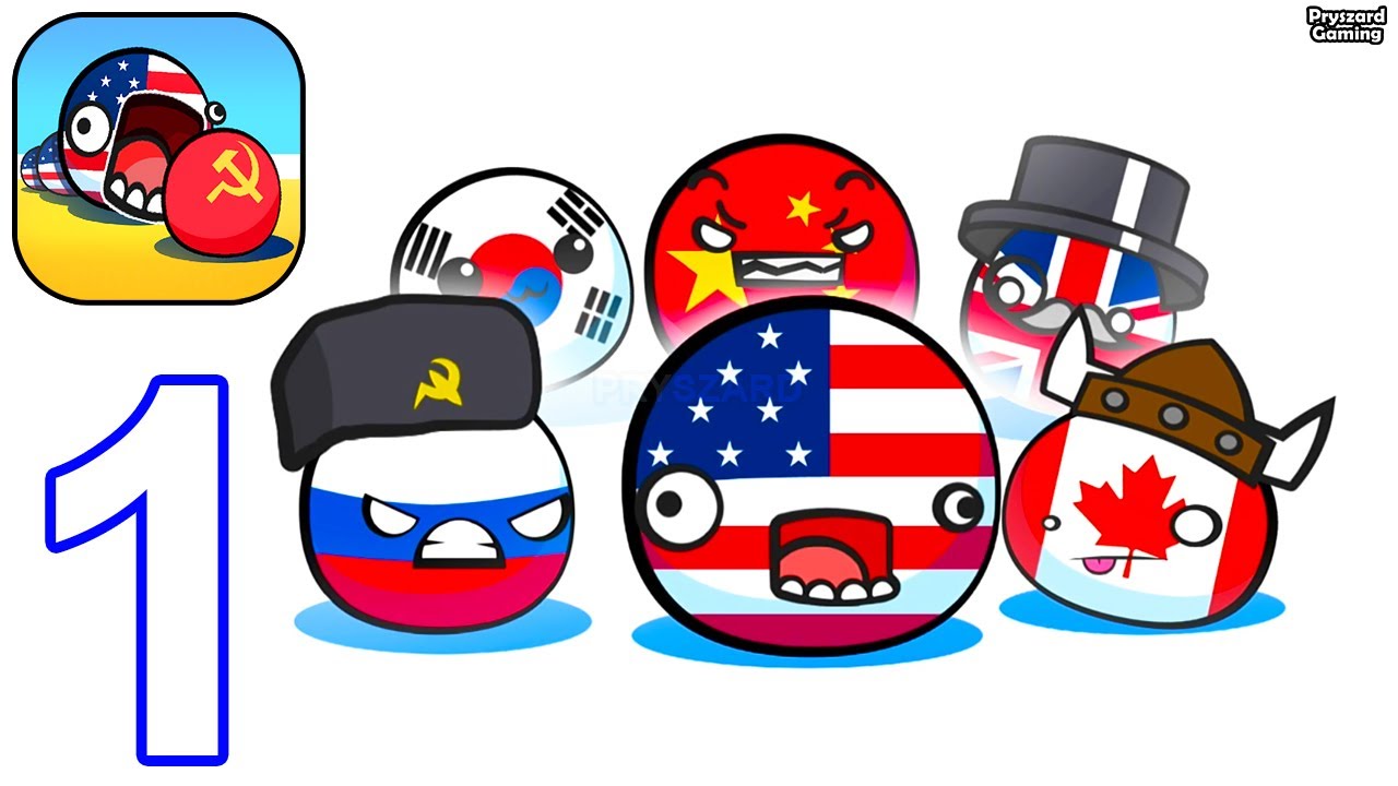 CountryBalls: Snake World - Gameplay Walkthrough Part 1 CountryBalls Snake io (iOS, Android)