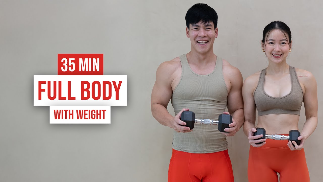 35 MIN FULL BODY DUMBBELL WORKOUT I Slow & Controlled Reps, with Modifications