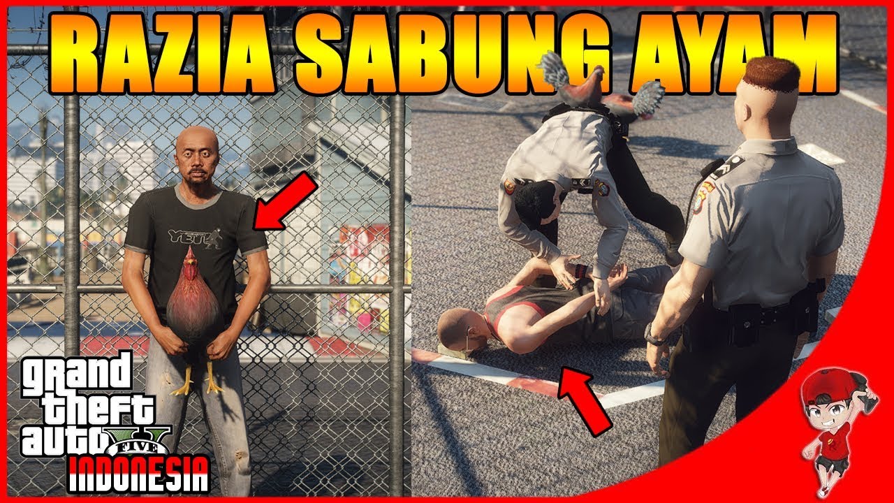 GTA V RASA INDONESIA (3) - SERU !! RAZIA SABUNG AYAM wkwk