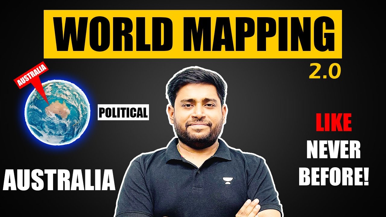 World Mapping: Australia | Political | UPSC/SSC/PCS | Geography by Sudarshan Gurjar