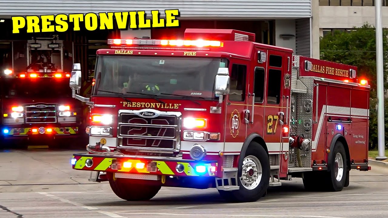 [GAS LEAK] - DALLAS Fire Department | Engine 27, Truck 27 & Rescue 27 responding to calls!