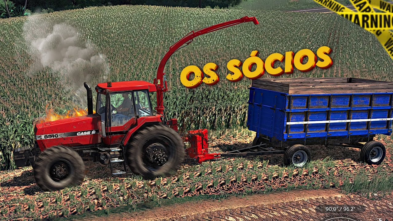 Farming simulator 22 | Derretendo o trator na produção de silagem | Os sócios #19