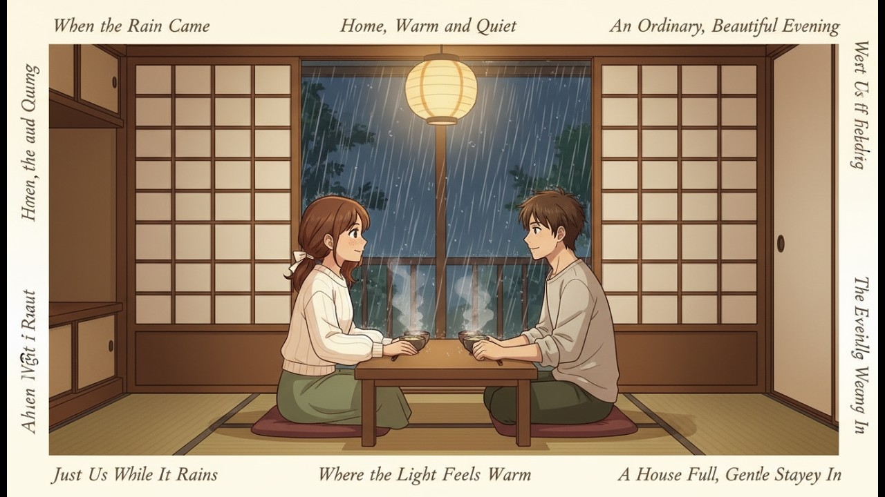 A Peaceful Evening with the One I Love 🌧️ | Cozy Cooking ASMR | Ghibli-Style Slow Living